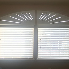 Faux Wood Blinds Starburst Arch Ventura Dr League City, TX 0