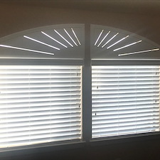 Faux Wood Blinds Starburst Arch Ventura Dr League City, TX 1