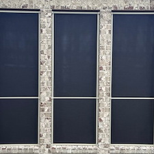 First Class 90% Phifer Solar Screen Tan Frame Vintage Oaks Ln Manvel, TX 2